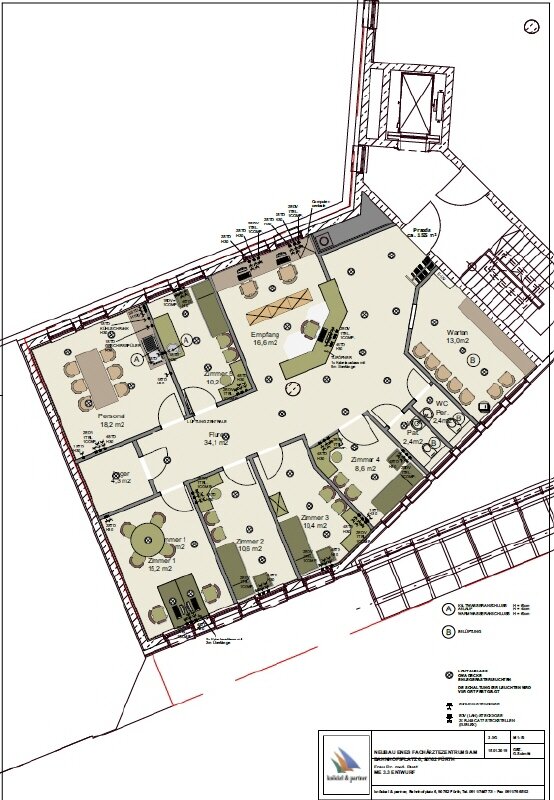 Büro-/Praxisfläche zur Miete provisionsfrei 14 € Stadtpark / Stadtgrenze 22 Fürth 90762