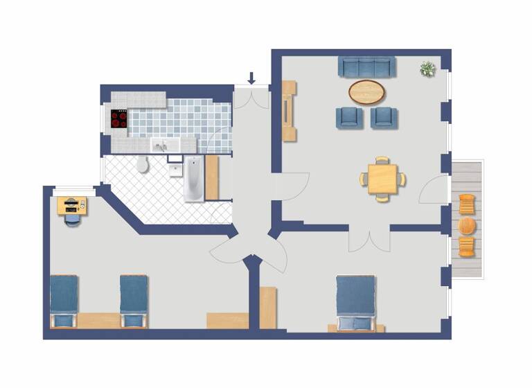 Wohnung zum Kauf provisionsfrei 322.000 € 3 Zimmer 94,9 m²<br/>Wohnfläche 4.<br/>Geschoss Hasenheide 48 Kreuzberg Berlin 10967