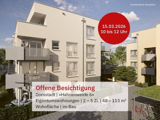 Wohnung zum Kauf - Neubau provisionsfrei 274.000 € 2 Zimmer 48,9 m² EG Hahnenweide 0 Dornstadt 89160