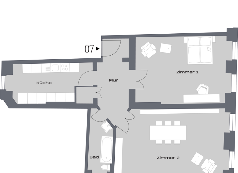 Wohnung zum Kauf 449.000 € 2 Zimmer 84,5 m² 3. Geschoss Urbanstraße 5 Kreuzberg Berlin 10961
