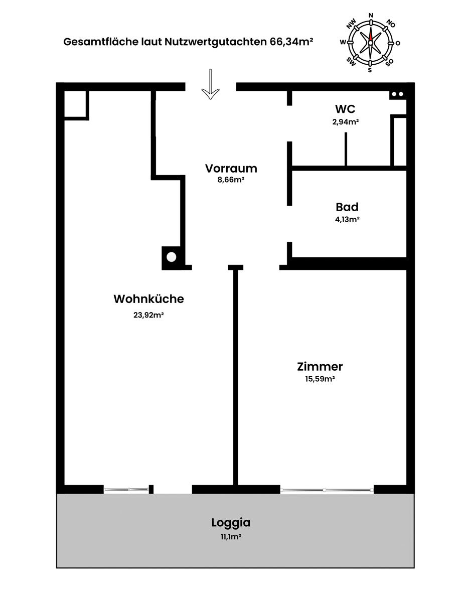 Wohnung zum Kauf 395.000 € 2 Zimmer 55,2 m²<br/>Wohnfläche 8.<br/>Geschoss Wien, Brigittenau 1200