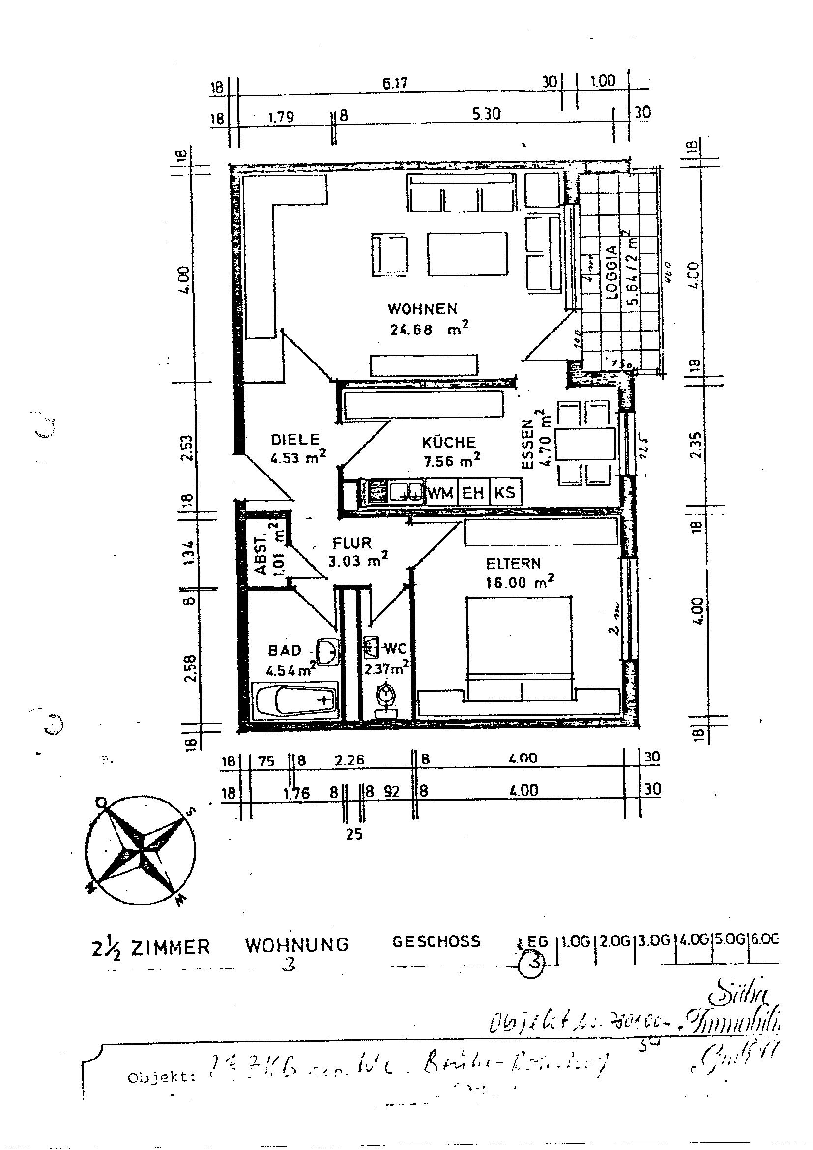 Wohnung zum Kauf provisionsfrei 264.000 € 2,5 Zimmer 75 m²<br/>Wohnfläche Wormserstr. 3 Bruehl 68782