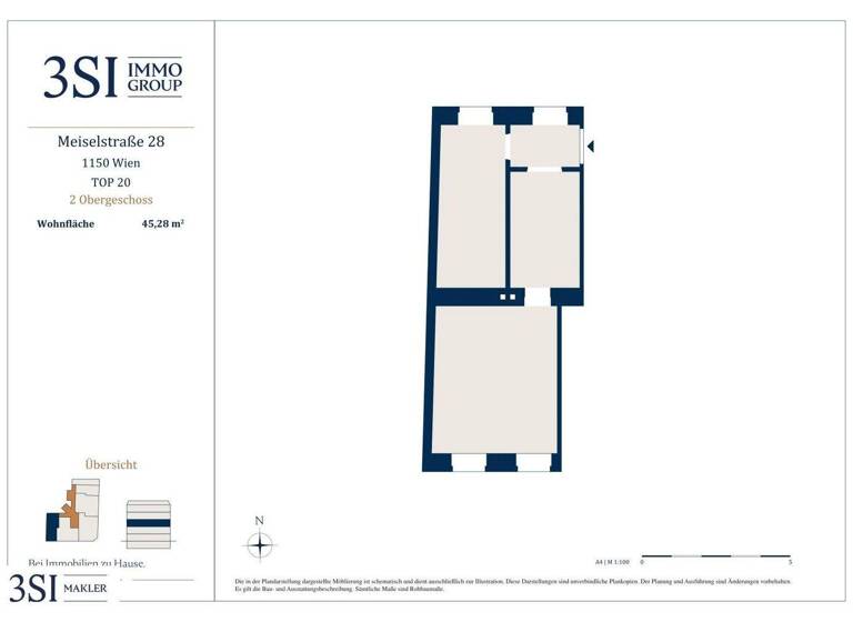 Wohnung zum Kauf 170.000 € 2 Zimmer 45,3 m² 2. Geschoss Meiselstraße 28 Wien 1150