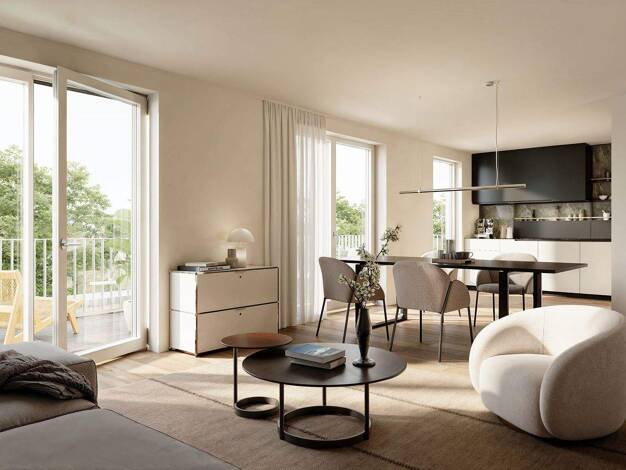 Wohnung zum Kauf - Neubau provisionsfrei als Kapitalanlage geeignet 425.600 € 2 Zimmer 62 m² Schulstraße 29 Hattersheim Hattersheim 65795