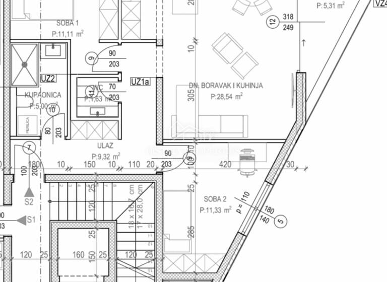 Wohnung zum Kauf 260.000 € 3 Zimmer 2. Geschoss Porec 52440