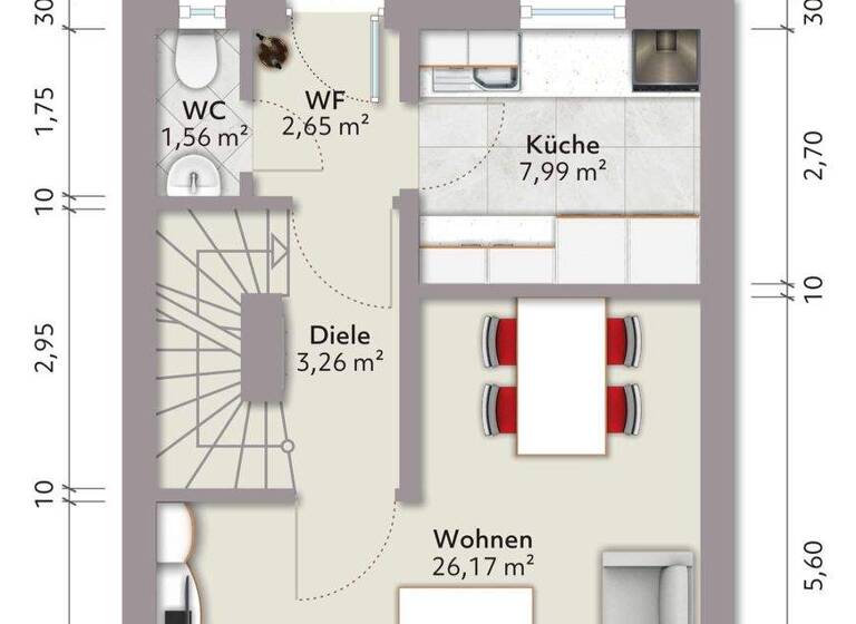 Reihenmittelhaus zum Kauf 540.000 € 5 Zimmer 120 m² 259 m² Grundstück frei ab sofort Kirchseeoner Weg 39 Eglharting Kirchseeon 85614