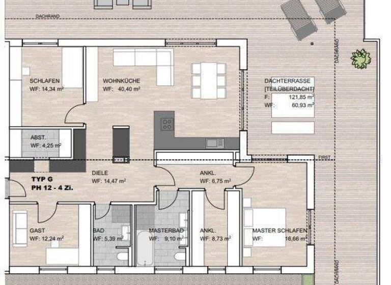 Penthouse zum Kauf - Erstbezug 665.000 € 4,5 Zimmer 193 m² 2. Geschoss frei ab sofort Mindersdorf Hohenfels 78355