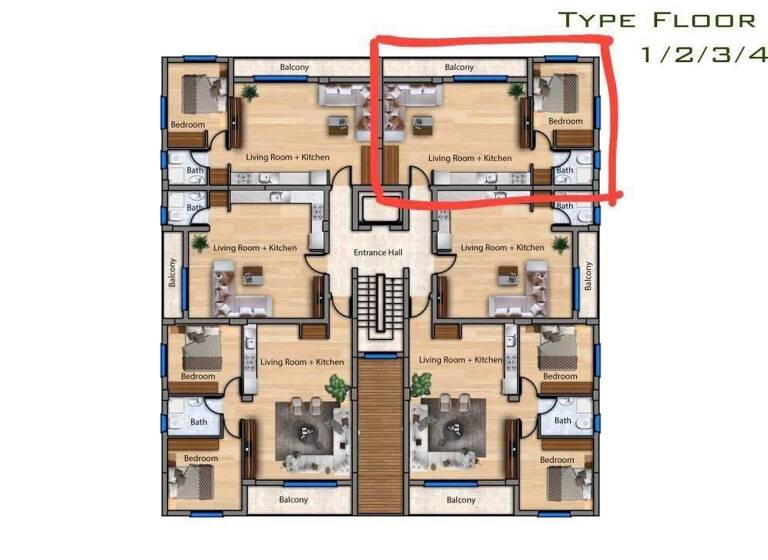 Wohnung zum Kauf 115.000 € 67 m² Iskele