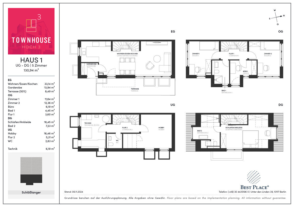 Stadthaus zum Kauf provisionsfrei 1.098.000 € 5 Zimmer 131 m²<br/>Wohnfläche 142 m²<br/>Grundstück Schlösslanger 35 Freimann München 80939