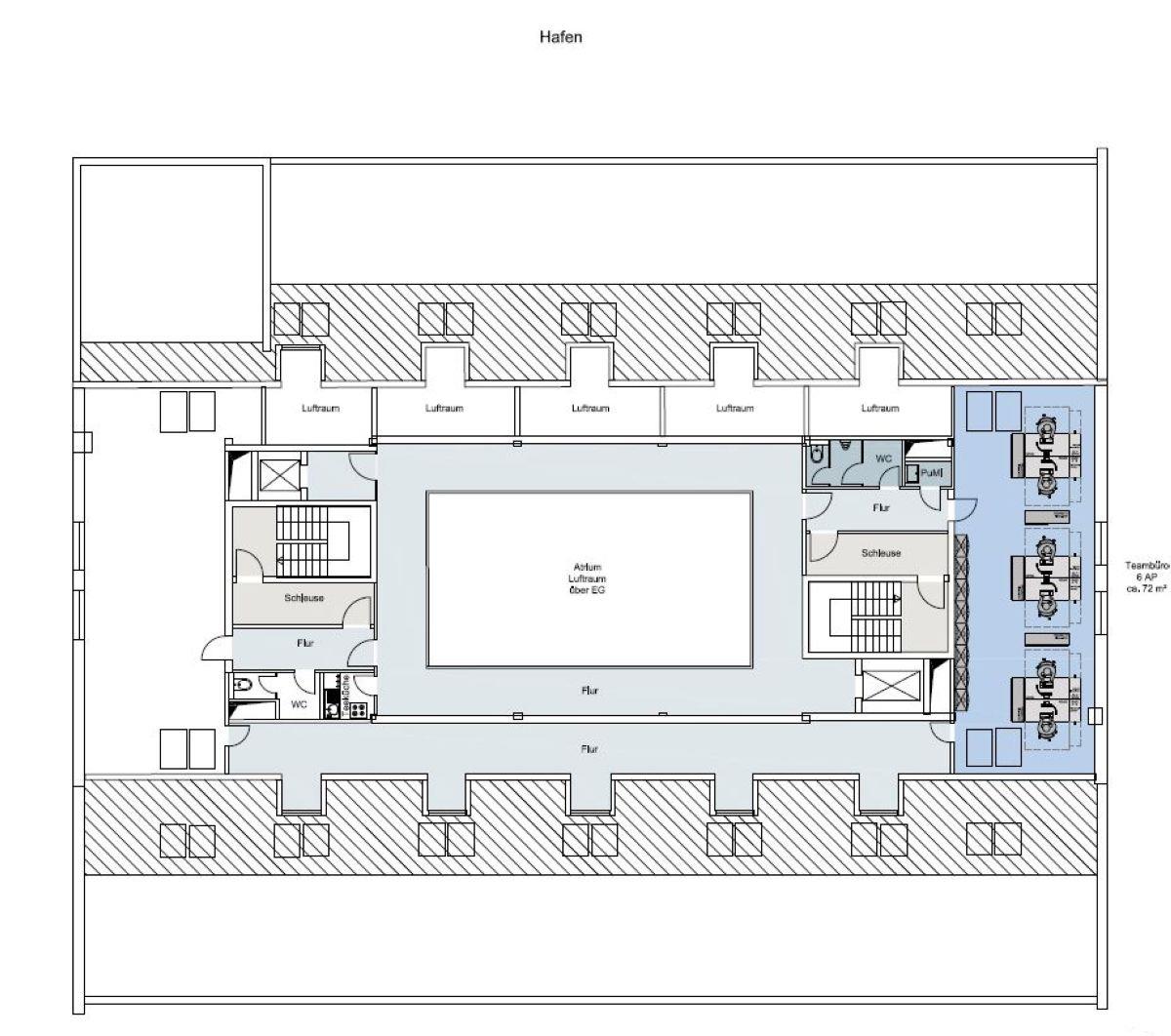 Bürofläche zur Miete provisionsfrei 12,50 € 95 m²<br/>Bürofläche ab 95 m²<br/>Teilbarkeit Altstadt Duisburg 47051