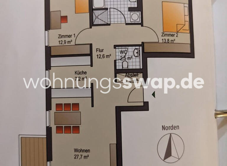 Wohnung zur Miete Tauschwohnung 1.500 € 3 Zimmer 90 m² 1. Geschoss Hamburg 21465