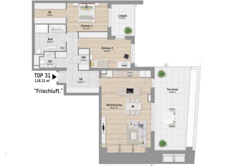 Wohnung zum Kauf - Erstbezug 849.900 € 3 Zimmer 115 m² 4. Geschoss Pastorstraße 28 Wien 1210