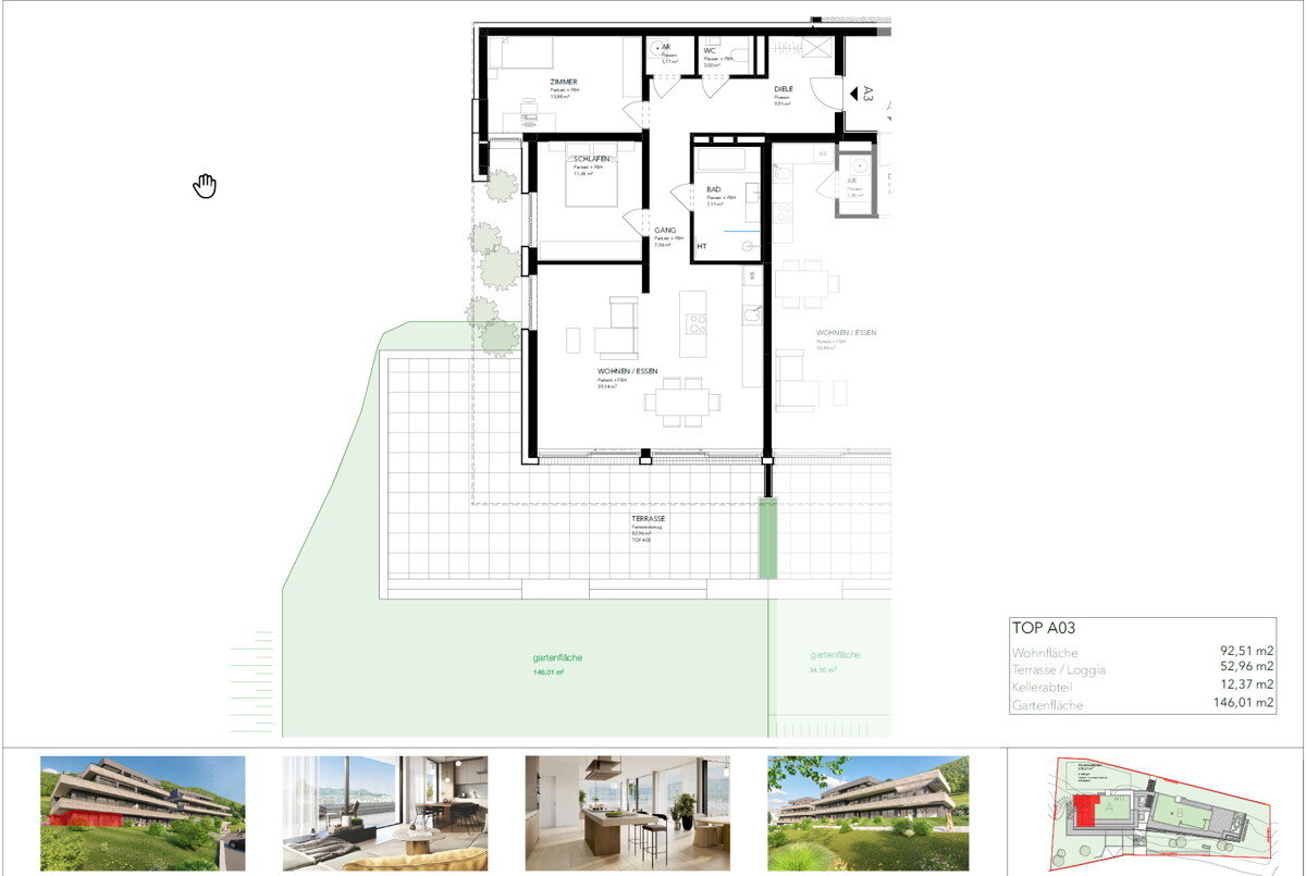 Wohnung zum Kauf 1.126.683,50 € 3 Zimmer 92,5 m²<br/>Wohnfläche Gmunden 4810