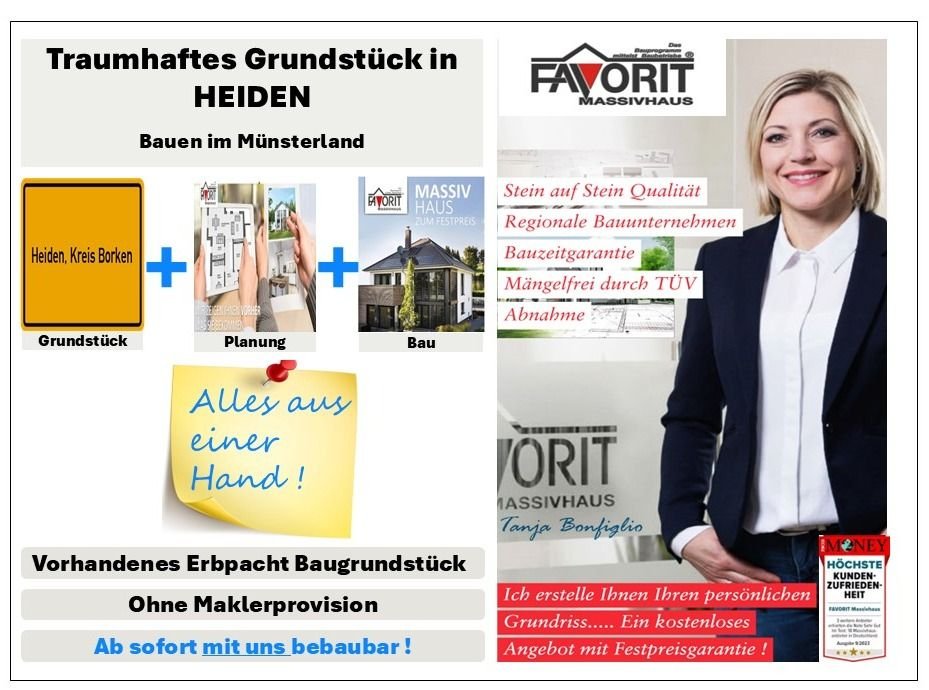 Grundstück zum Kauf provisionsfrei 300 € 500 m²<br/>Grundstück Heiden 46359