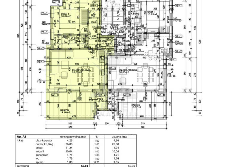 Wohnung zum Kauf - Erstbezug 263.375 € 3 Zimmer 74 m² 2. Geschoss Novalja 53291