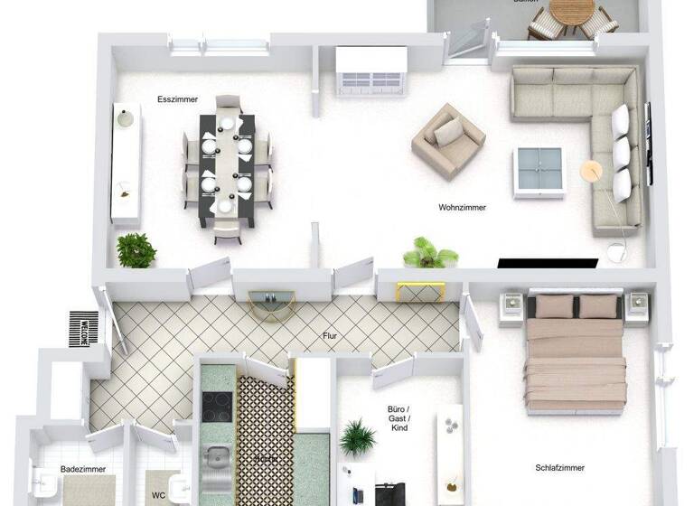 Wohnung zum Kauf 175.000 € 4 Zimmer 82 m² Mürwik Flensburg 24944