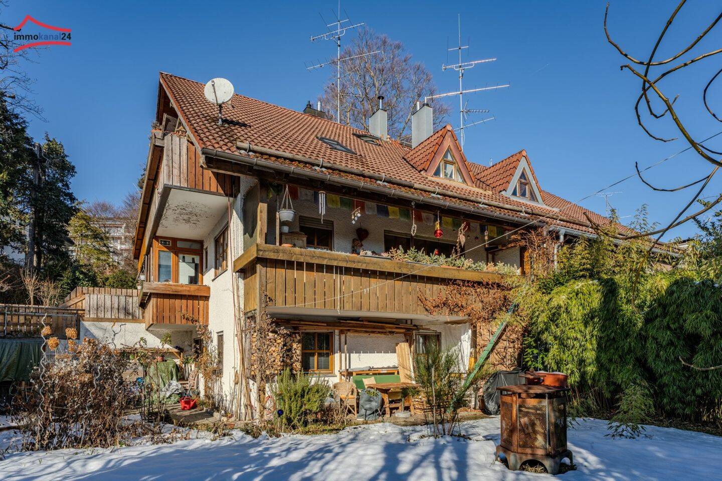 Immobilie in Schäftlarn - Schönste und Beste Lage von 82067 Ebenhausen – DHH mit Wintergarten, Balkone & Sauna - Bild 2