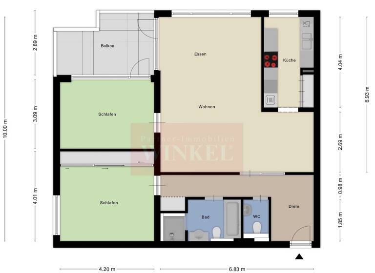 Wohnung zum Kauf 369.000 € 3 Zimmer 100 m² frei ab sofort Mehlem Bonn 53179
