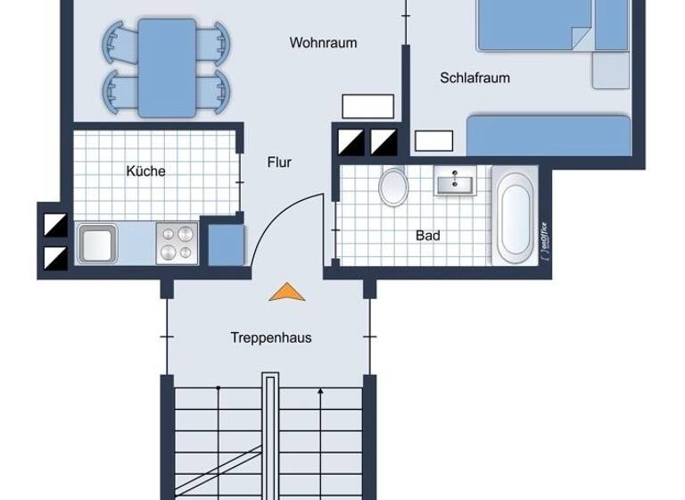 Wohnung zur Miete 390 € 2 Zimmer 33 m² Geschoss 1/3 frei ab 01.05.2026 Erfurter Straße 26 Coburg 96450