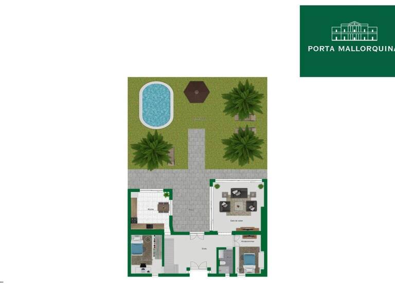 Stadthaus zum Kauf 1.090.000 € 5 Zimmer 233 m² 635 m² Grundstück Campanet 07460