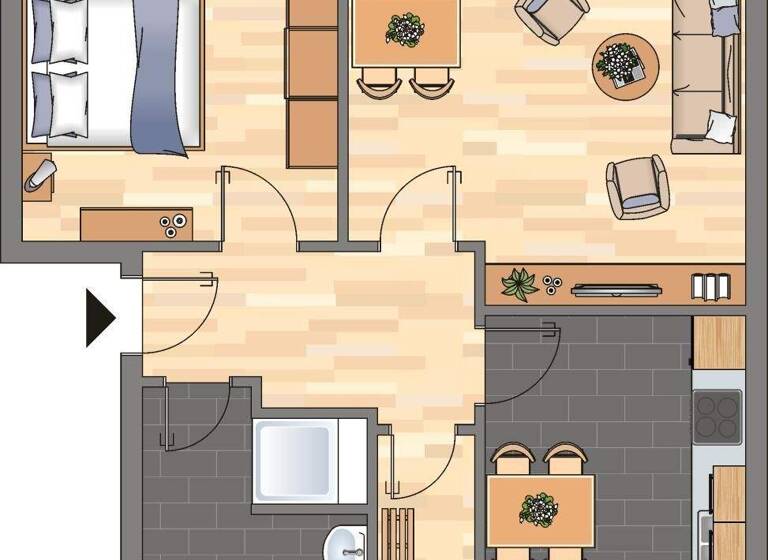 Wohnung zur Miete 535 € 2 Zimmer 57,8 m² 2. Geschoss Erlenweg 1 Zeven 27404