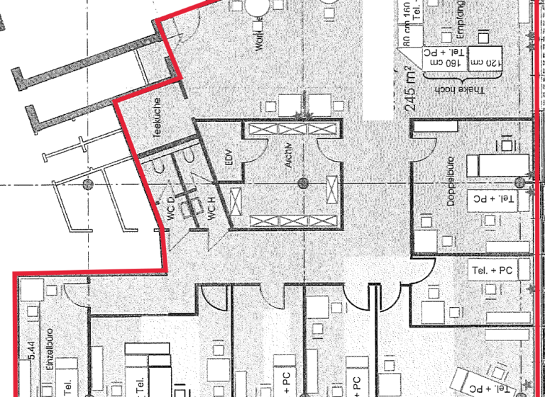 Bürofläche zur Miete provisionsfrei 7 € 245 m² Bürofläche teilbar ab 245 m² Mitte Witten 58452