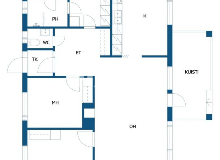 Einfamilienhaus zum Kauf 149.000 € 3 Zimmer 110,4 m² 1.083 m² Grundstück Tukkitie 25 Vaasa 65280