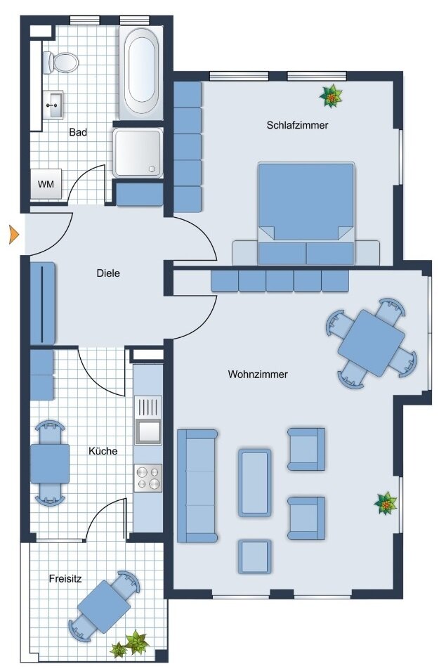 Wohnung zum Kauf 198.000 € 2 Zimmer 64,7 m²<br/>Wohnfläche EG<br/>Geschoss Etzhorn Oldenburg / Etzhorn 26125