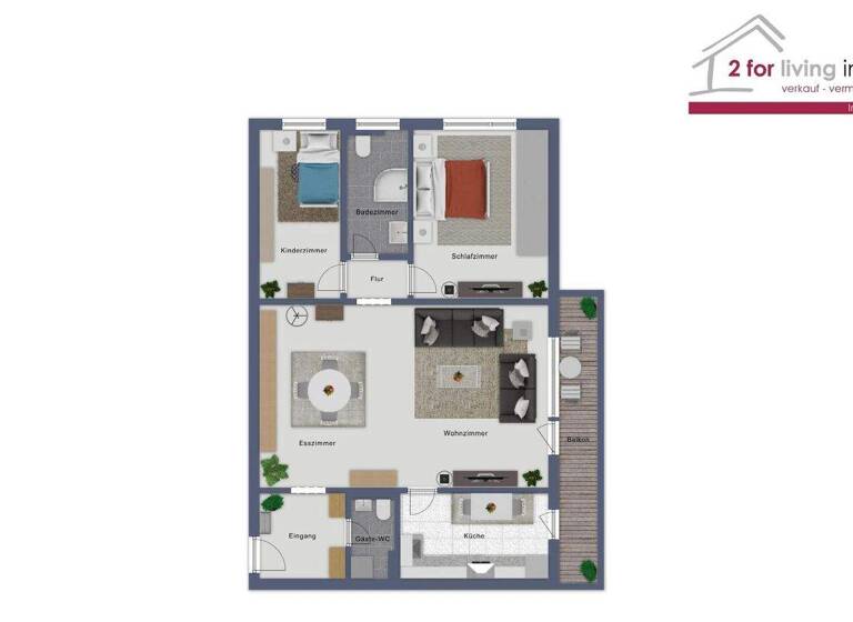 Wohnung zum Kauf 149.000 € 3,5 Zimmer 91,8 m² Rentfort-Nord Gladbeck 45966