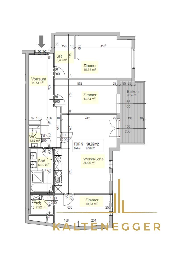 Wohnung zur Miete 1.321 € 4 Zimmer 98,9 m²<br/>Wohnfläche 1.<br/>Geschoss Waidhausenstraße Wien 1140