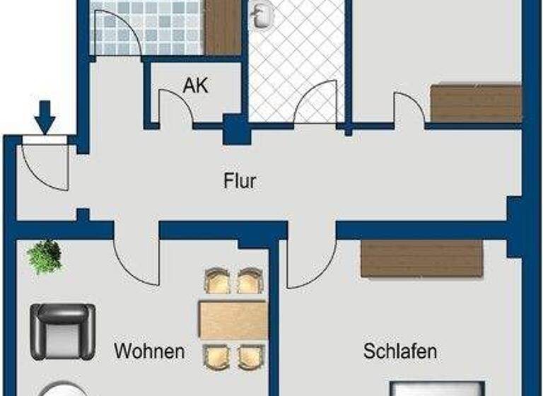 Wohnung zur Miete 974 € 3 Zimmer 79,9 m² 3. Geschoss frei ab 01.04.2026 Flügelstr. 2 Oberbilk Düsseldorf 40227