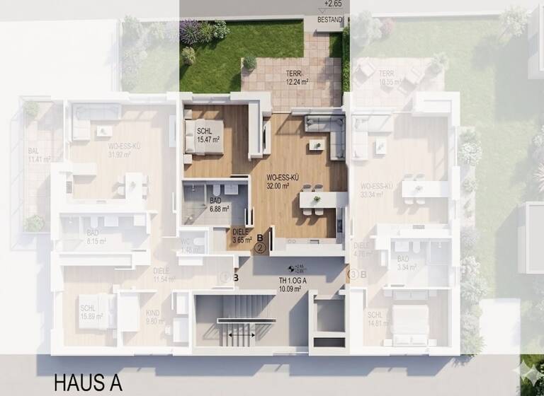 Wohnung zum Kauf provisionsfrei 396.000 € 2 Zimmer 63,9 m² 1. Geschoss Münchner Straße 43 Neuburg Neuburg an der Donau 86633