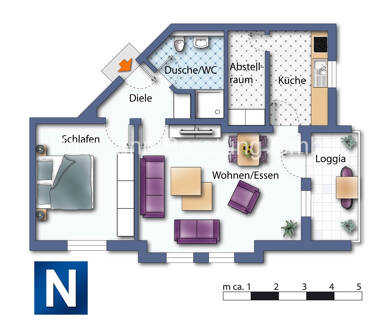 Wohnung zum Kauf 128.000 € 2 Zimmer 69 m² 1. Geschoss frei ab sofort Tholey Tholey 66636