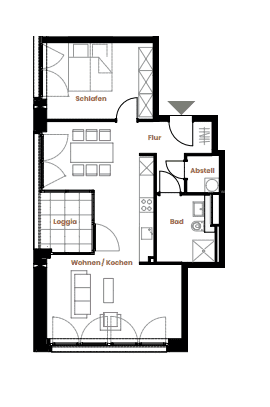 Wohnung zur Miete 1.179 € 2 Zimmer 70 m²<br/>Wohnfläche 2.<br/>Geschoss 01.03.2025<br/>Verfügbarkeit Jean-Monnet-Straße 4 Häfen - Handelshäfen Bremen 28217