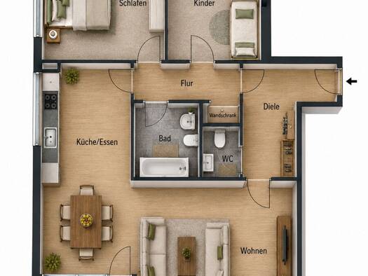 Wohnung zum Kauf 465.000 € 3 Zimmer 84,2 m² 6. Geschoss Ottobrunn 85521