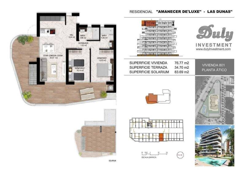 Penthouse zum Kauf provisionsfrei 449.000 € 3 Zimmer 76 m² Avenida del puerto 45 Guardamar del Segura 03140