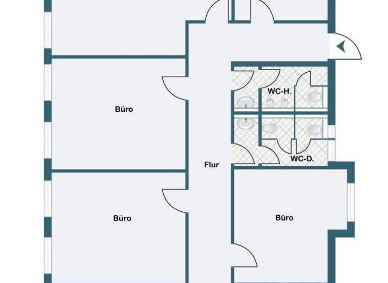 Bürofläche zur Miete 10,54 € 6 Zimmer 178 m² Bürofläche Martinsthal Eltville am Rhein 65344