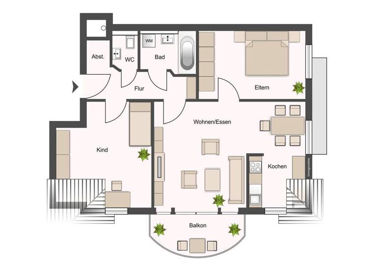 Wohnung zum Kauf 269.000 € 3 Zimmer 66,4 m² Bissingen Bietigheim-Bissingen 74321