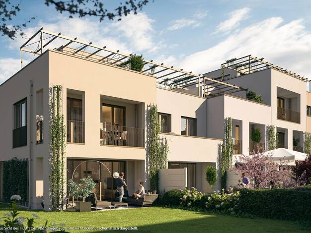 Reihenmittelhaus zum Kauf - Neubau provisionsfrei 1.420.000 € 6 Zimmer 187,2 m² 134 m² Grundstück Schmetterlingstr. 6a,6b,8a,8b, Kirchheim Kirchheim b. München 85551