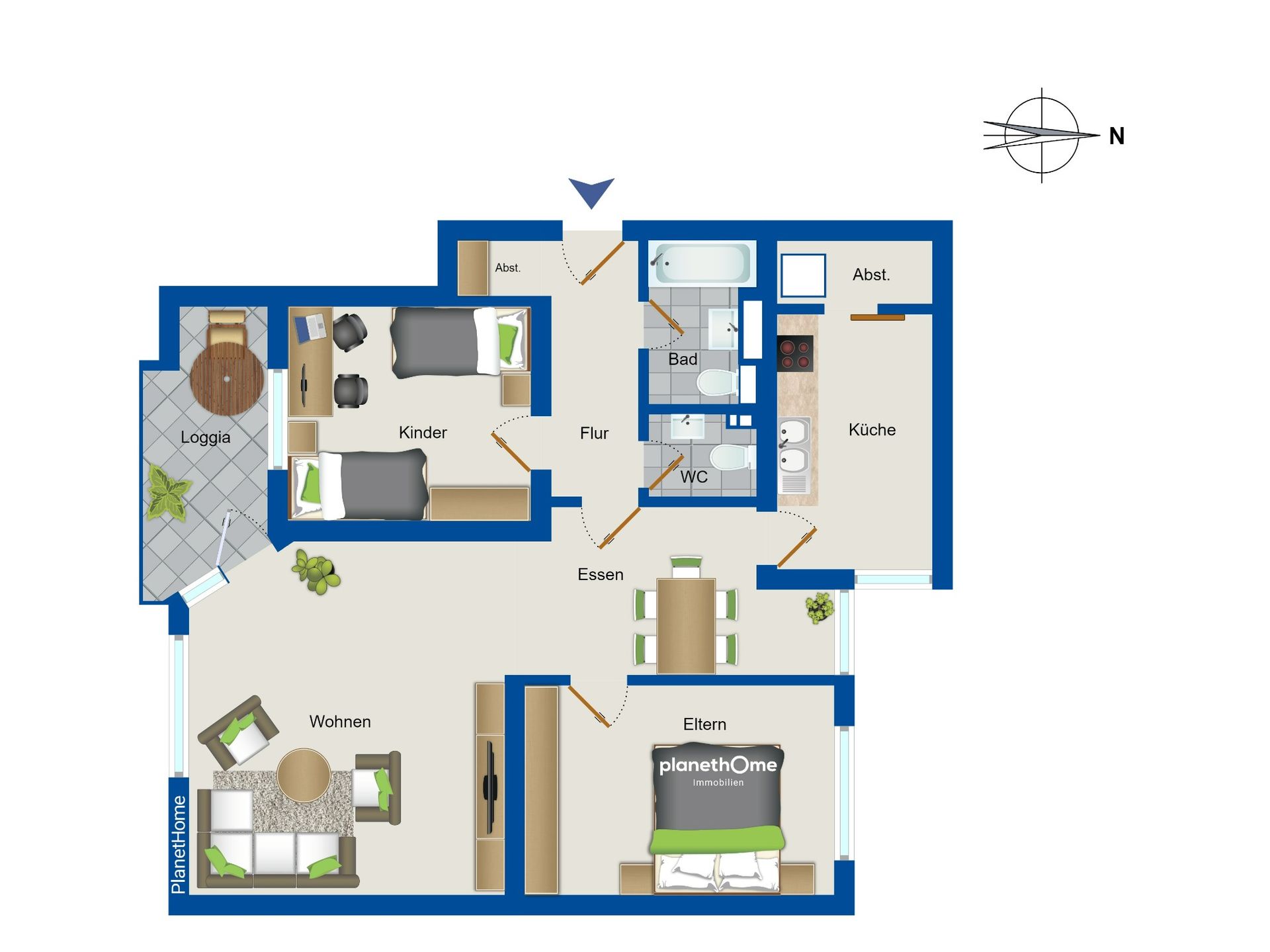 Wohnung zum Kauf 180.000 € 3 Zimmer 83,5 m²<br/>Wohnfläche 3.<br/>Geschoss Weinberg Braunschweig 38120