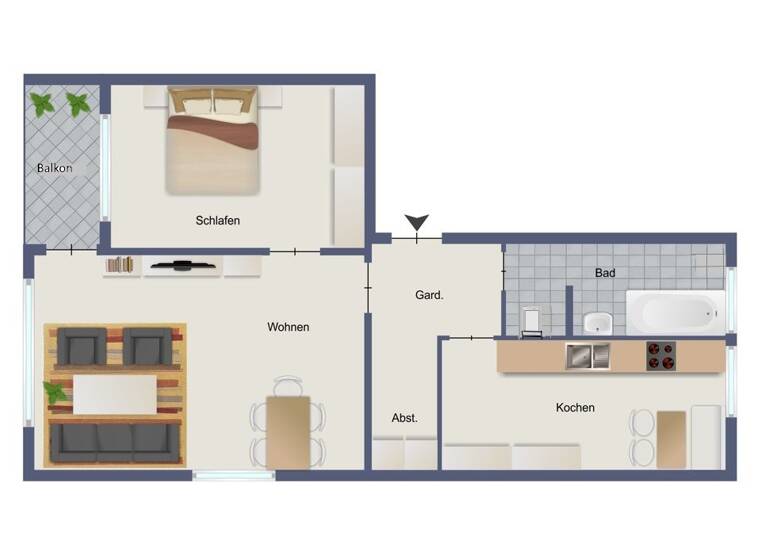 Wohnung zum Kauf 179.000 € 2 Zimmer 56,5 m² Mühlacker 75417