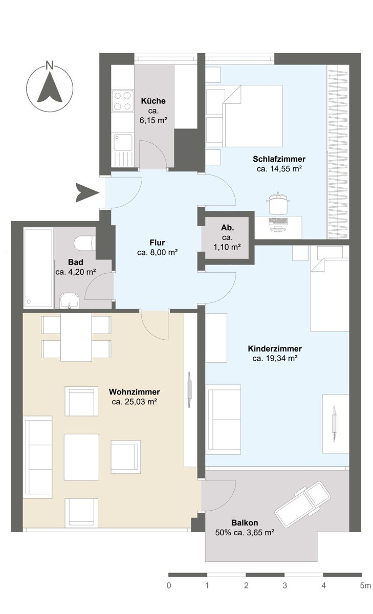 Wohnung zum Kauf 599.000 € 3 Zimmer 80 m²<br/>Wohnfläche 2.<br/>Geschoss Eppendorf Hamburg 20251