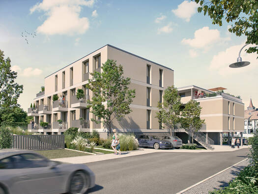 Terrassenwohnung zur Miete - Erstbezug 919 € 2,5 Zimmer 59,3 m² Geschoss 1/3 frei ab sofort Bachstraße 40 Weissach Weissach 71287