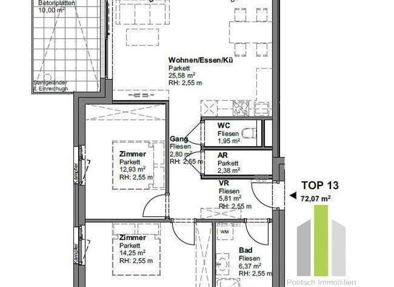 Wohnung zum Kauf - Erstbezug 329.000 € 3 Zimmer 72,1 m² Pinsdorf 4812