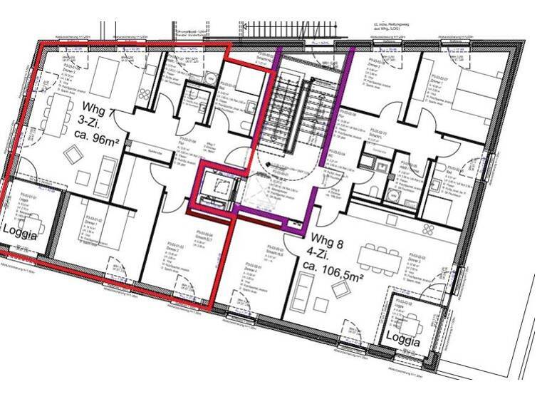 Wohnung zur Miete 1.200 € 3 Zimmer 96 m² 3. Geschoss Stadt Ibbenbüren 49477