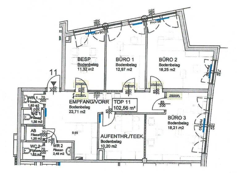Büro zur Miete 8,58 € 102,6 m² Bürofläche Innere Stadt Klagenfurt am Wörthersee 9020