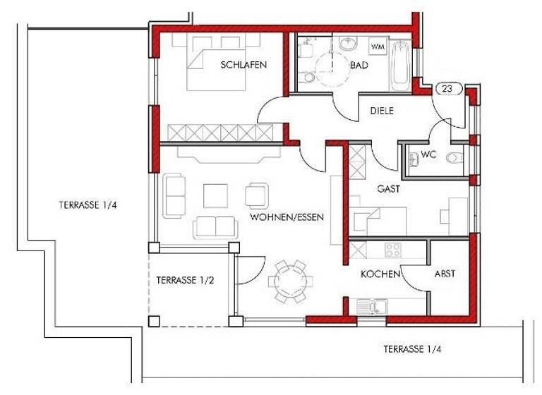 Wohnung zur Miete 1.952 € 3 Zimmer 103,9 m²<br/>Wohnfläche 4.<br/>Geschoss Geisseestraße 25-29 St Leonhard Nürnberg 90439