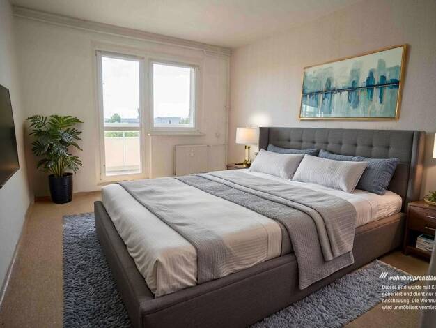 Wohnung zur Miete 435 € 3 Zimmer 61,9 m² 4. Geschoss frei ab sofort Brüssower Allee 58 a Prenzlau Prenzlau 17291