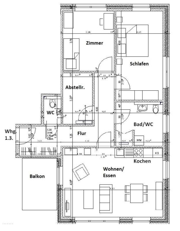 Wohnung zur Miete 800 € 3 Zimmer 89 m²<br/>Wohnfläche Aschendorf Papenburg 26871