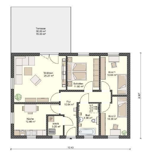 Bungalow zum Kauf provisionsfrei 178.010 € 4 Zimmer 106 m²<br/>Wohnfläche 400 m²<br/>Grundstück Niepars Niepars 18442